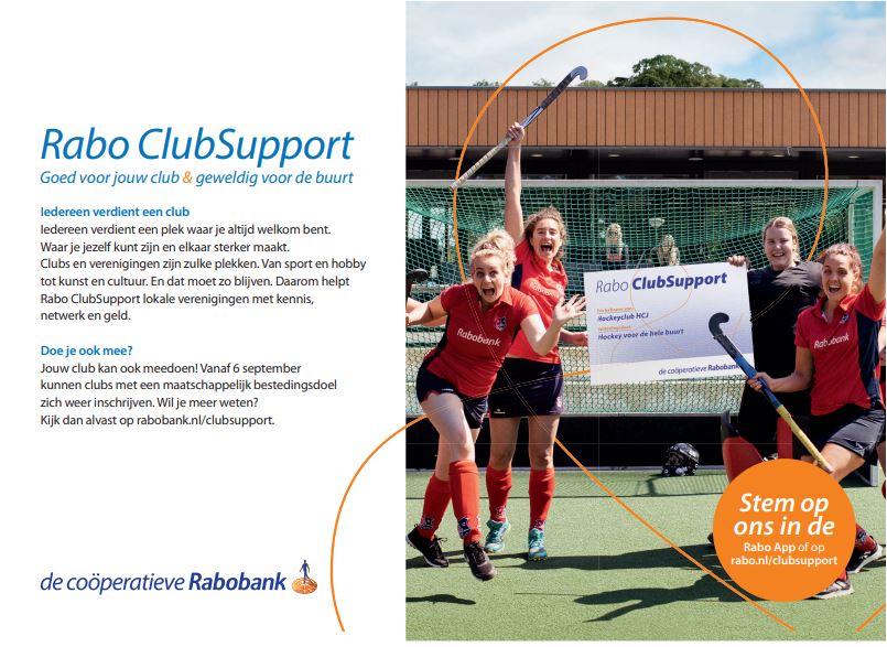 Wij doen mee met Rabo ClubSupport!