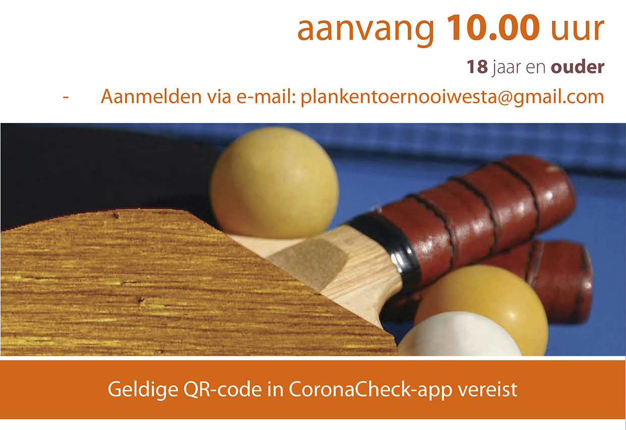 Plankentoernooi 2021. Save the date!