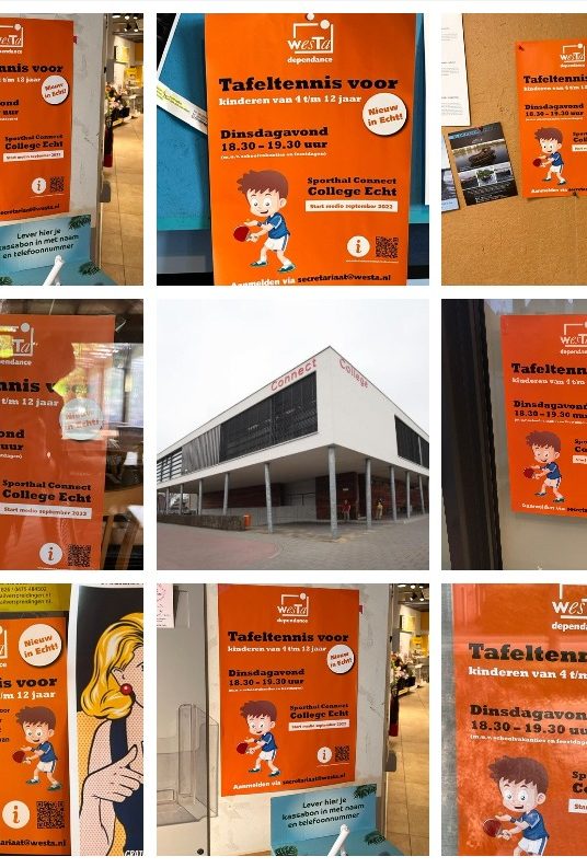 Nieuw in Echt-Susteren. Tafeltennis voor kinderen van 4 tot 12 jaar.