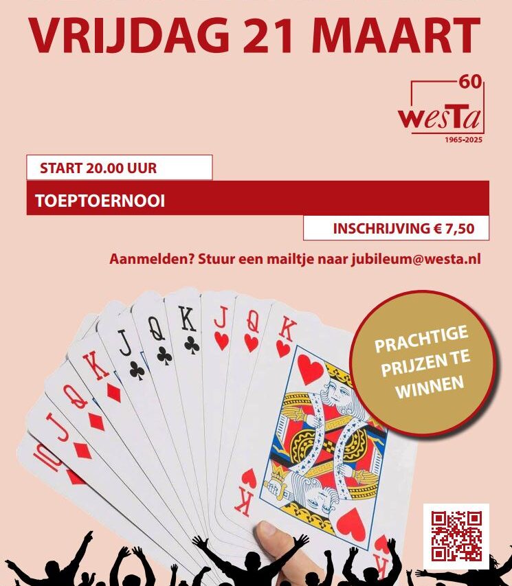Doe mee aan het allereerste evenement van het 60 jarig jubileumfeest van Westa